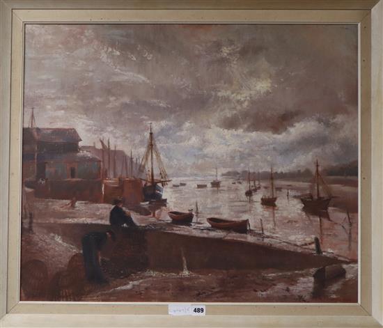 Michael Lawrence Cadman (1920-2012), oil on canvas, Whitby Bay, signed and dated 1947, 62 x 75cm